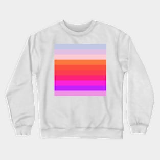 Pink sunset stripes pattern Crewneck Sweatshirt